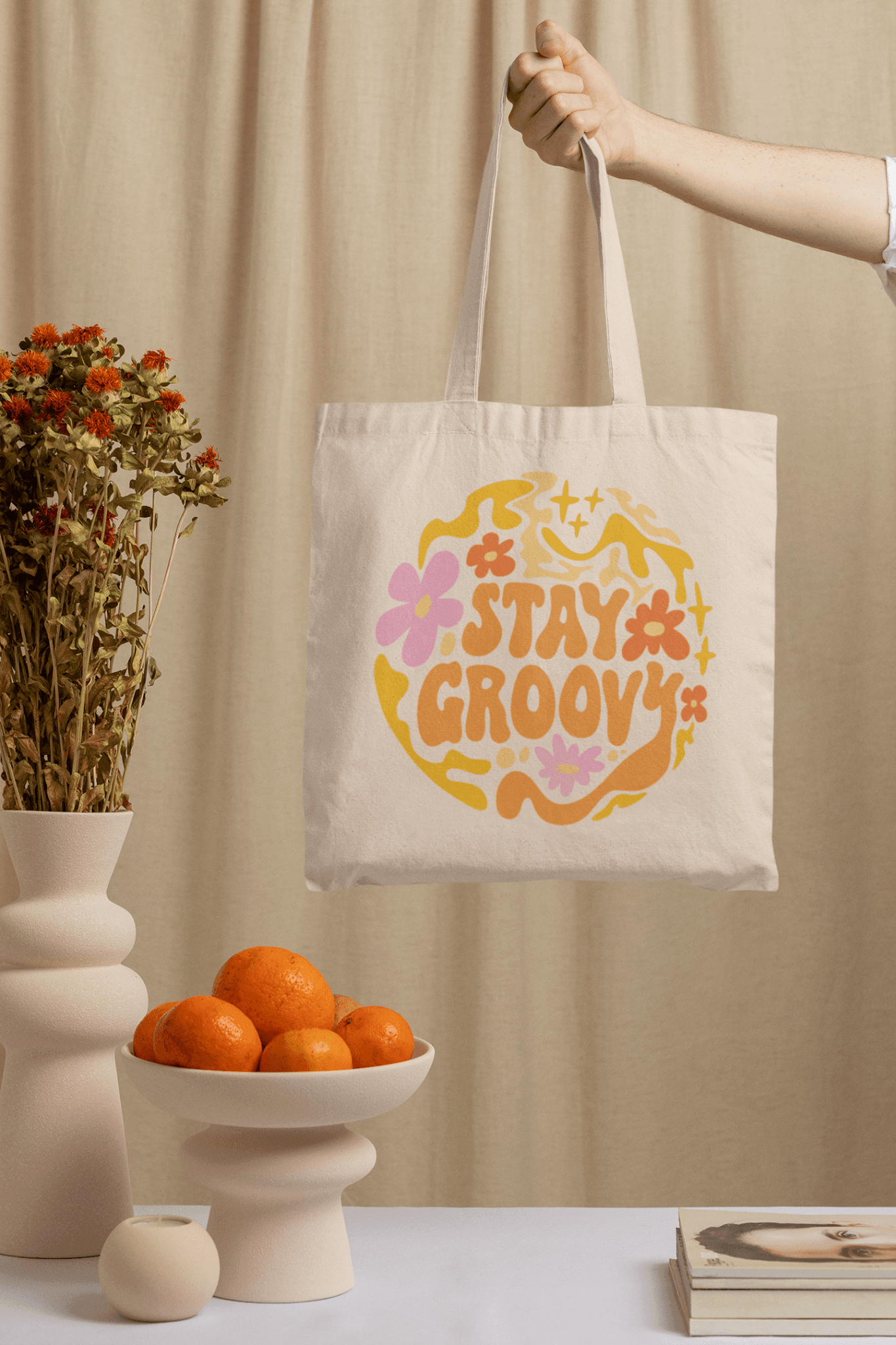 Stay Groovy Tote Bag - Tote Bag | My Turtle